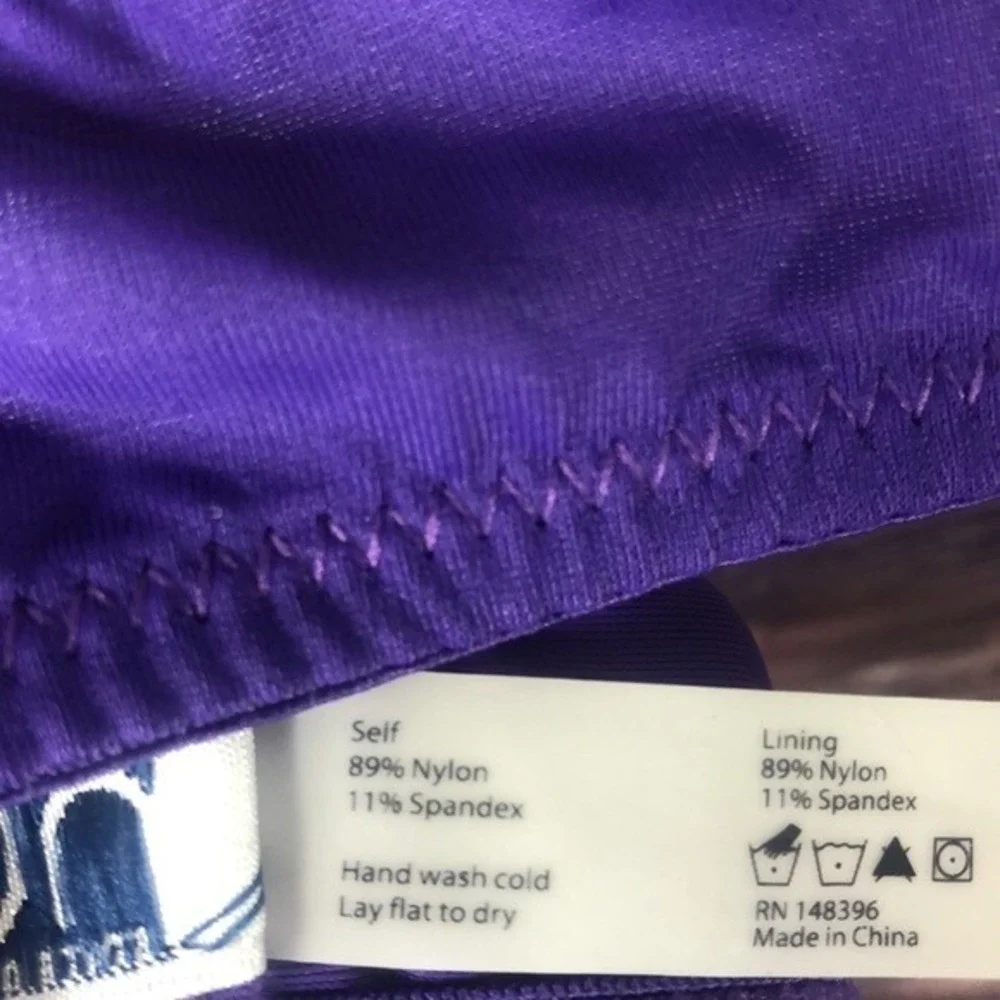 NUYU LSU Tigers Louisiana State University Purple Yellow NEW Womens Bra Size 34B